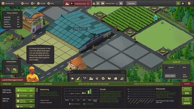 Tea Garden game UI