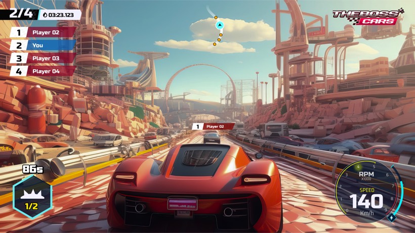 The Boss Cars game UI