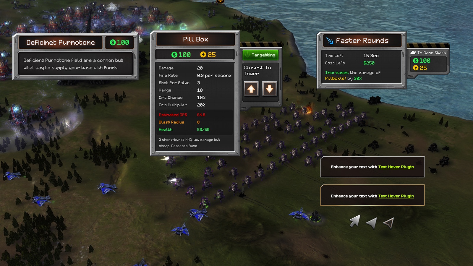 RTS combat HUD detail